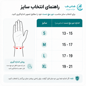سایز مچ و شست بند