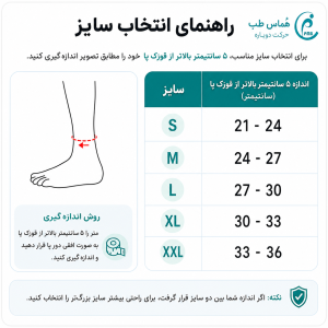 سایز قوزک بند نئوپرن